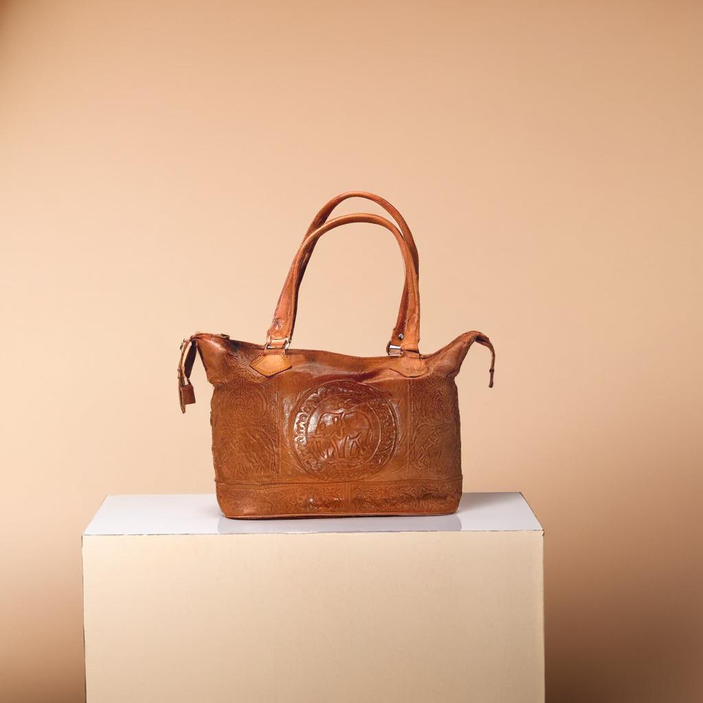 step ceylon leather large bag
