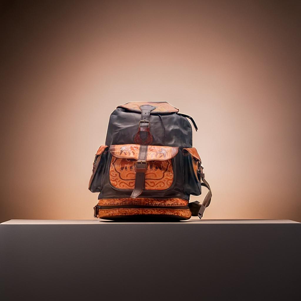 step ceylon leather large bag