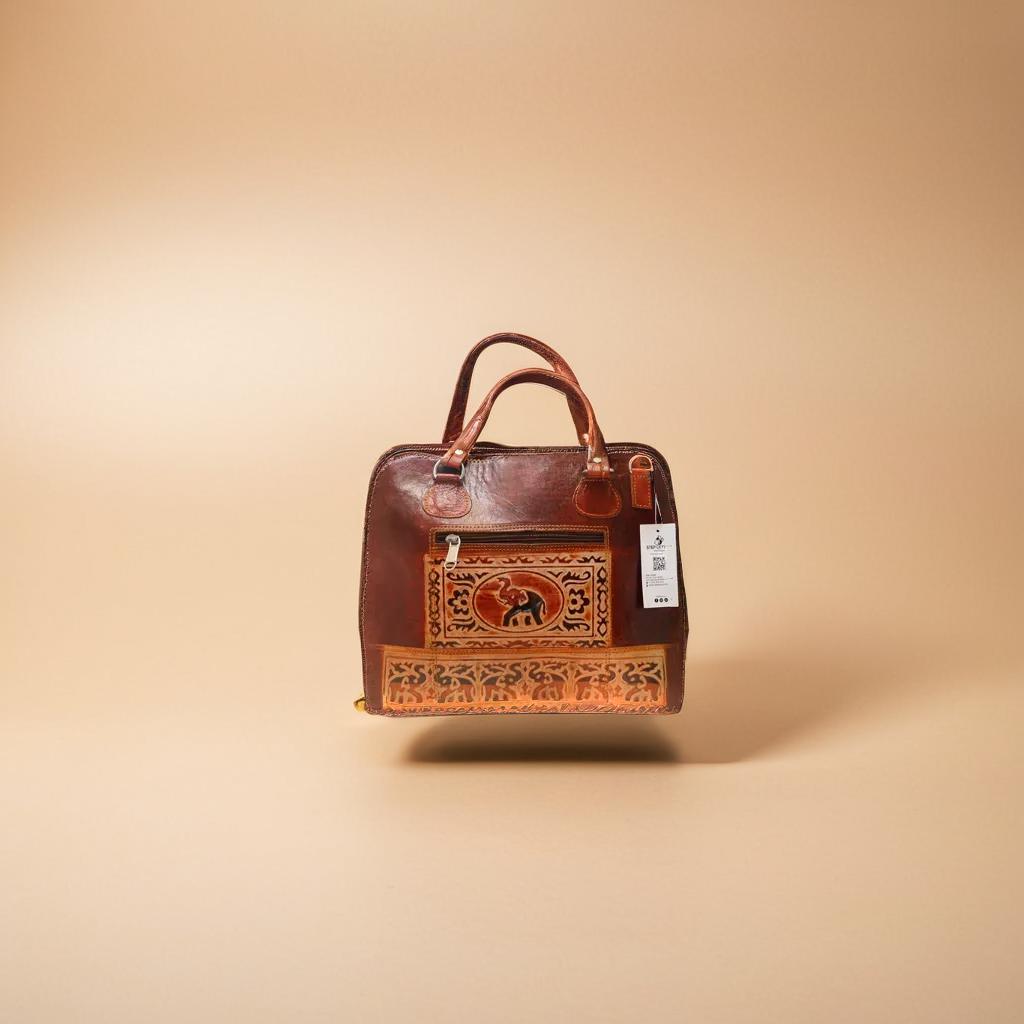 step ceylon leather bag