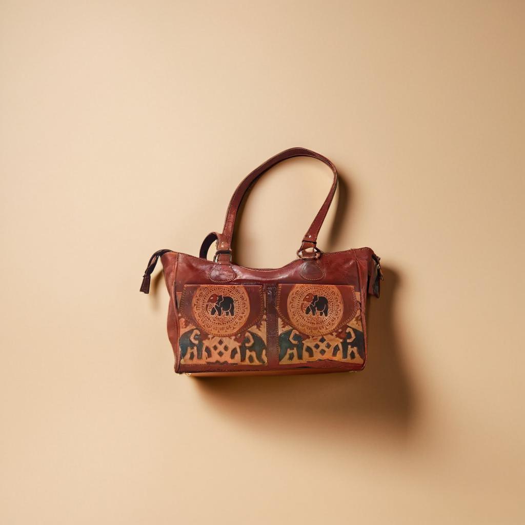 step ceylon leather bag