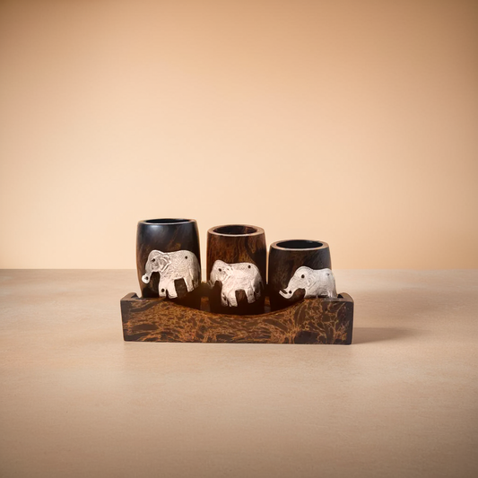 Three pieces candle holder