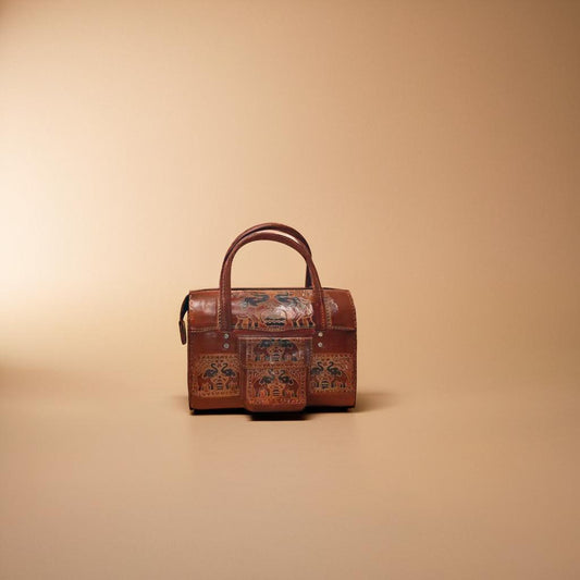step ceylon leather bag