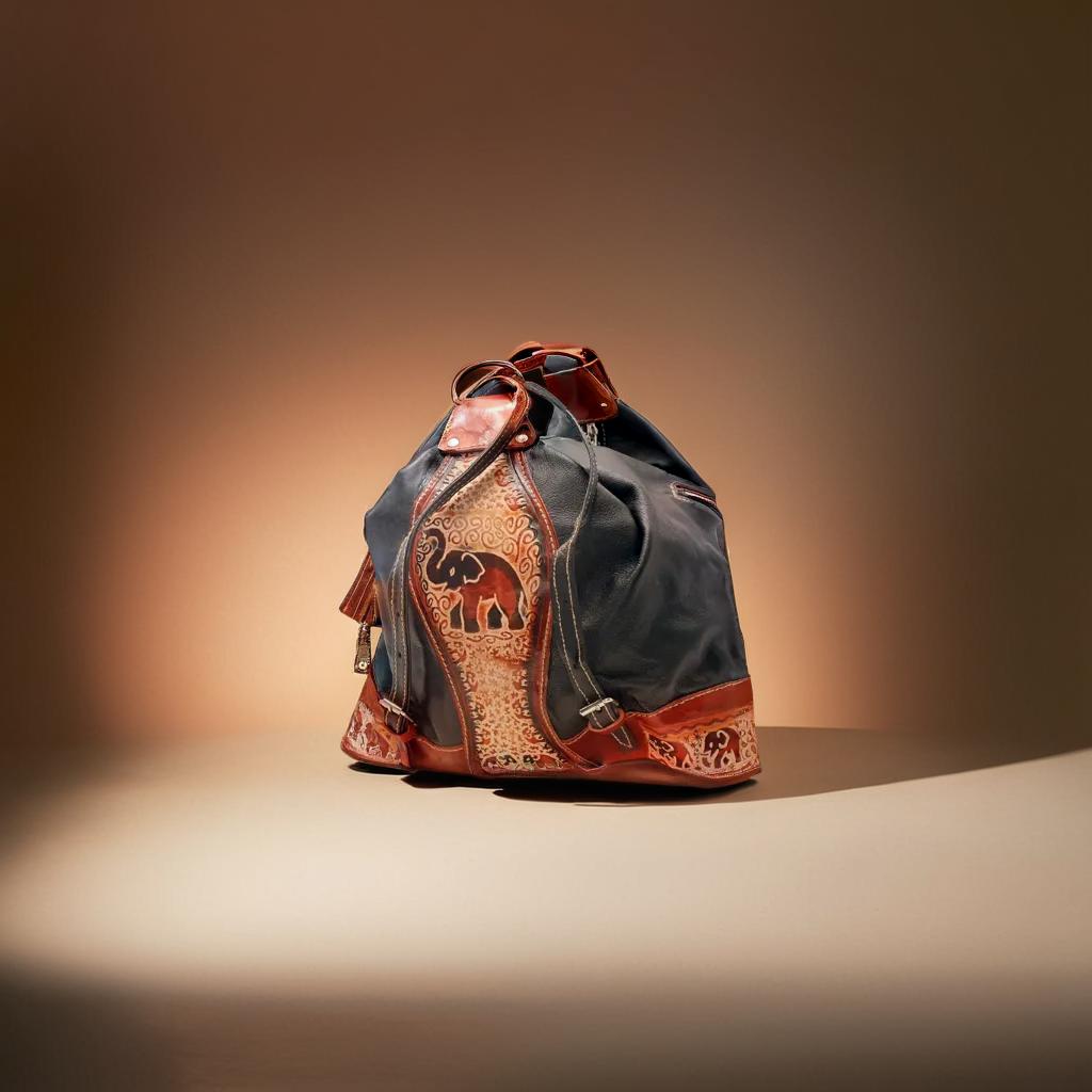 step ceylon leather large bag