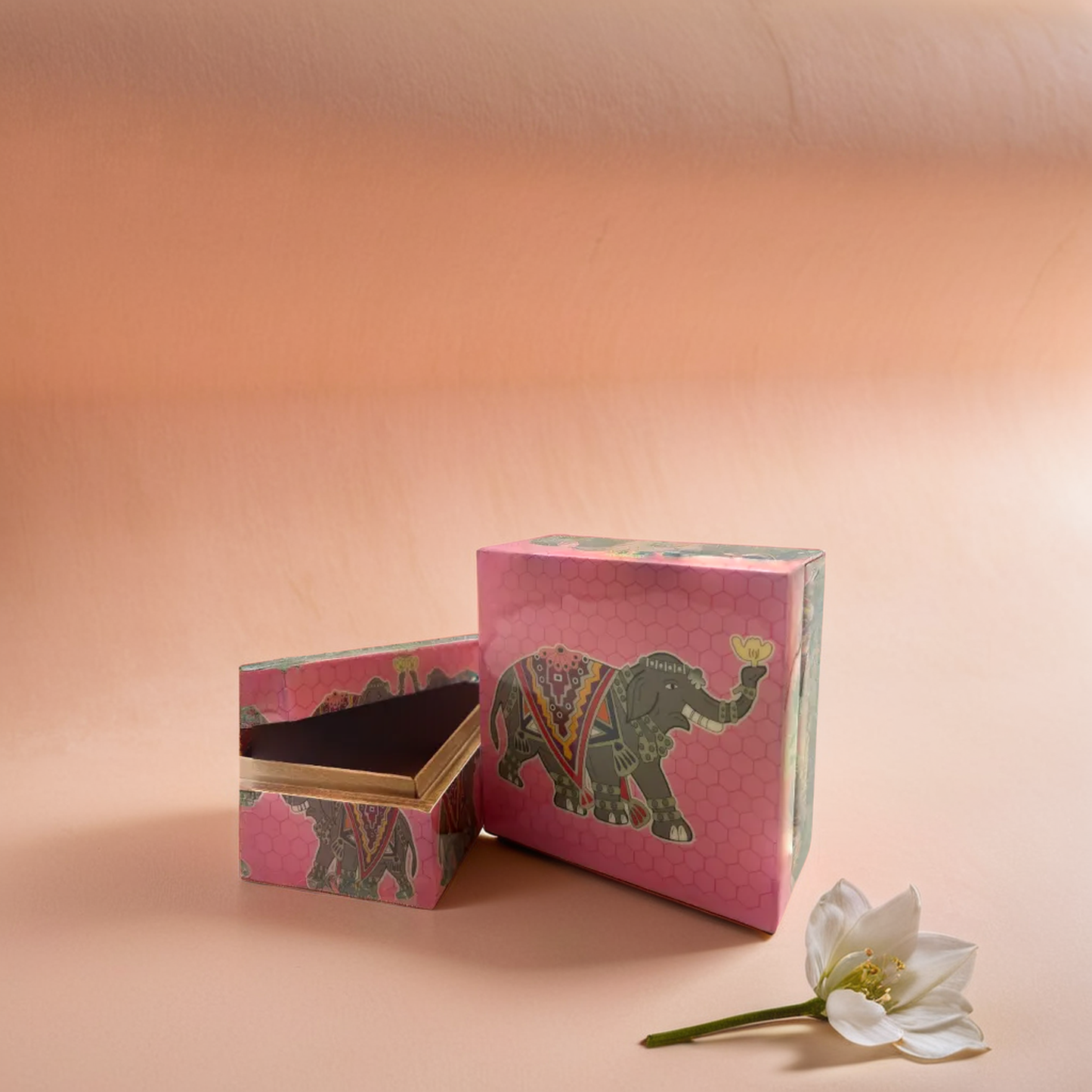 elephant art jewelry box