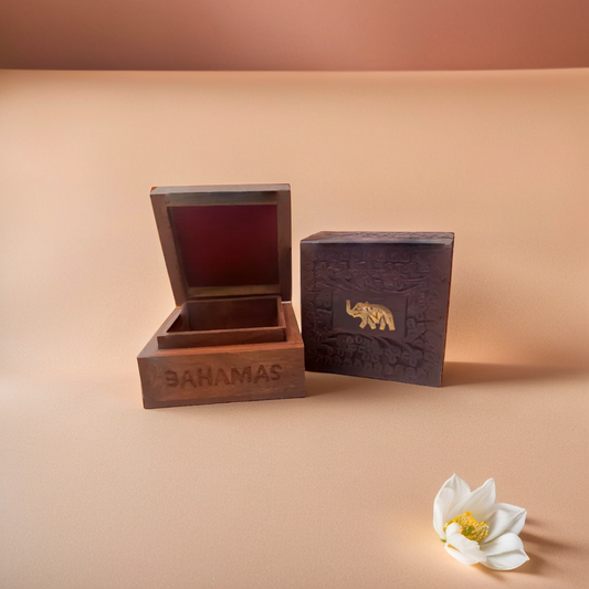 elephant handpainted jewelry box