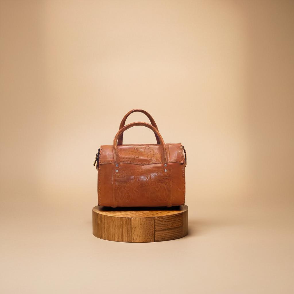 step ceylon leather large bag